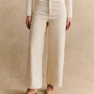 Sezane Le Crop Ecru Like New - Size 4 (US) / 36 (FR)